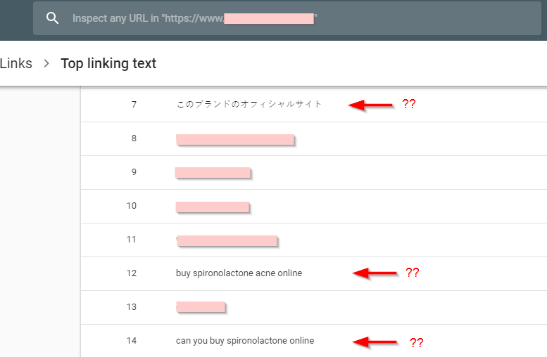 bad link - search console example - vwm